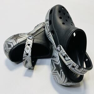 Crocs Classic Platform Hi Lo Disco Clog Women’s Size 5 Black Stars NEW W/O Tags